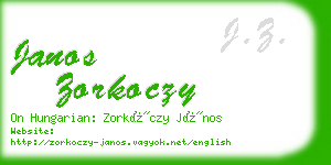 janos zorkoczy business card